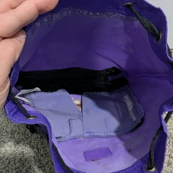 Vintage Walt Disney World Kids Canvas Purple Minnie Mouse Mini Bookbag - Picture 9 of 12